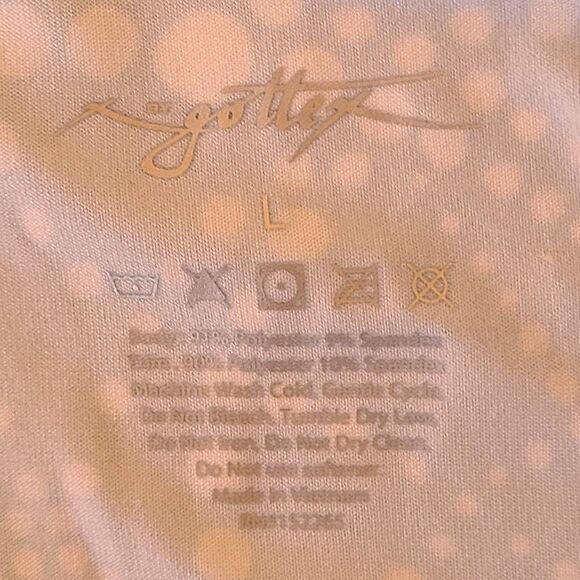 X By GOTTEX Womens Polkadot Pullover Activewear Top Aqua White Size Large NWT - Picture 3 of 13